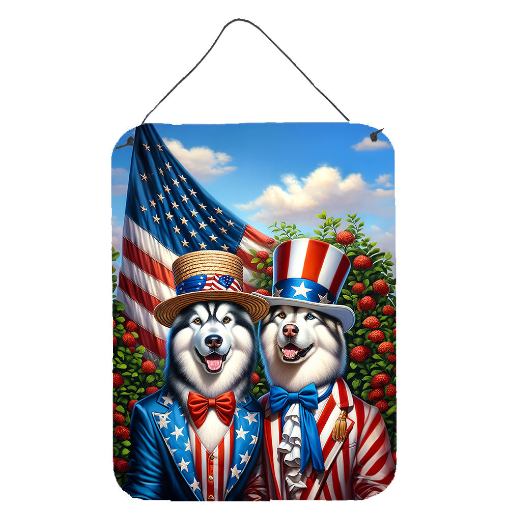 NEW All American Alaskan Malamute Wall or Door Hanging Prints Aluminum Metal Sign Kitchen Wall Bar Bathroom Plaque Home Decor Front Door Plaque, 12x16, Multicolor