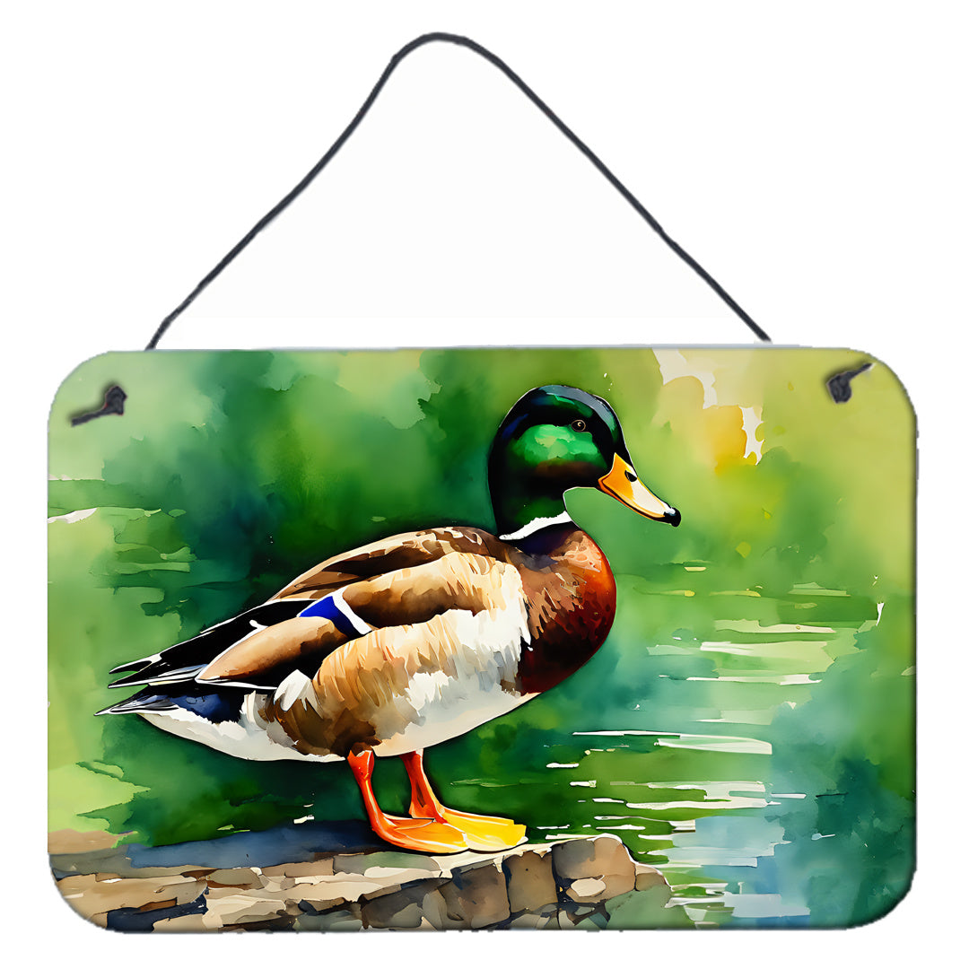 NEW Mallard Wall or Door Hanging Prints Aluminum Metal Sign Kitchen Wall Bar Bathroom Plaque Home Decor, 8HX12W, Multicolor