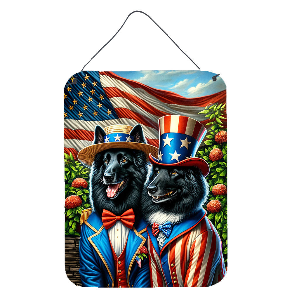 NEW All American Belgian Sheepdog Wall or Door Hanging Prints Aluminum Metal Sign Kitchen Wall Bar Bathroom Plaque Home Decor Front Door Plaque, 12x16, Multicolor