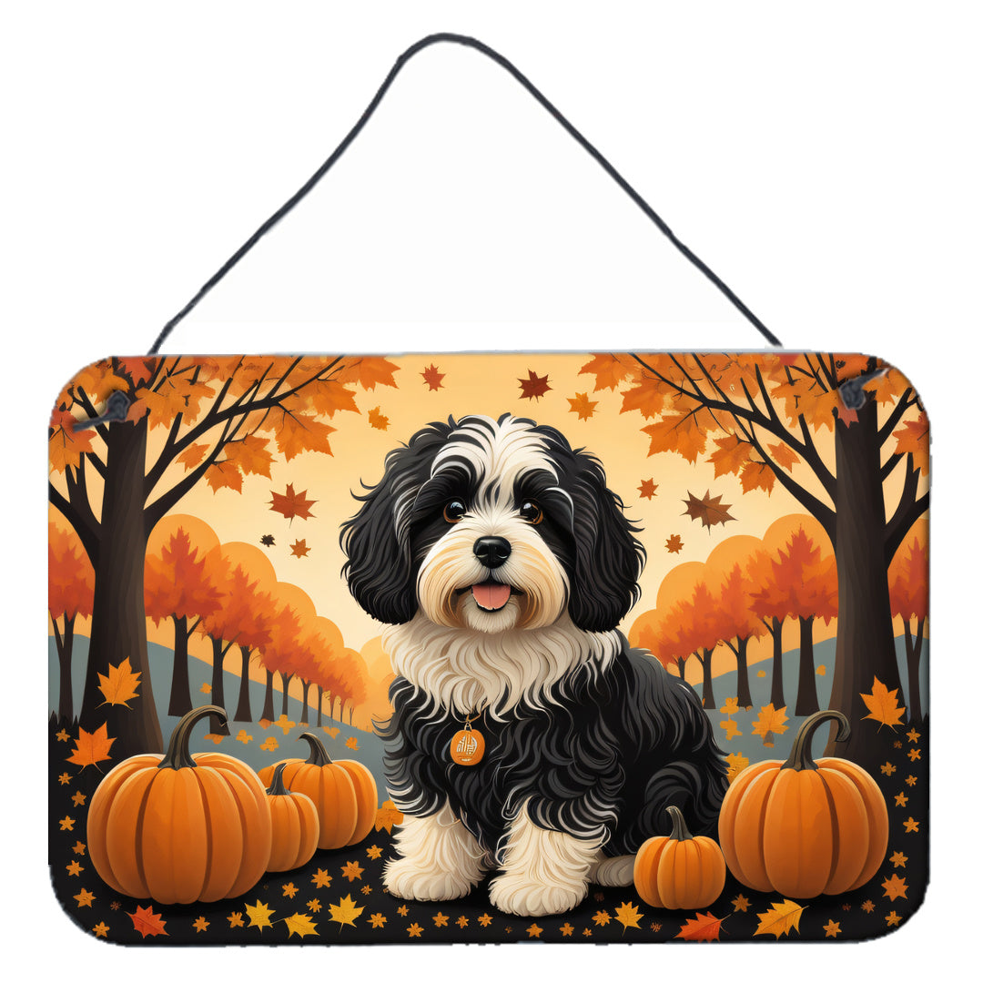 NEW Havanese Fall Wall or Door Hanging Prints Aluminum Metal Sign Kitchen Wall Bar Bathroom Plaque Home Decor, 8HX12W, Multicolor