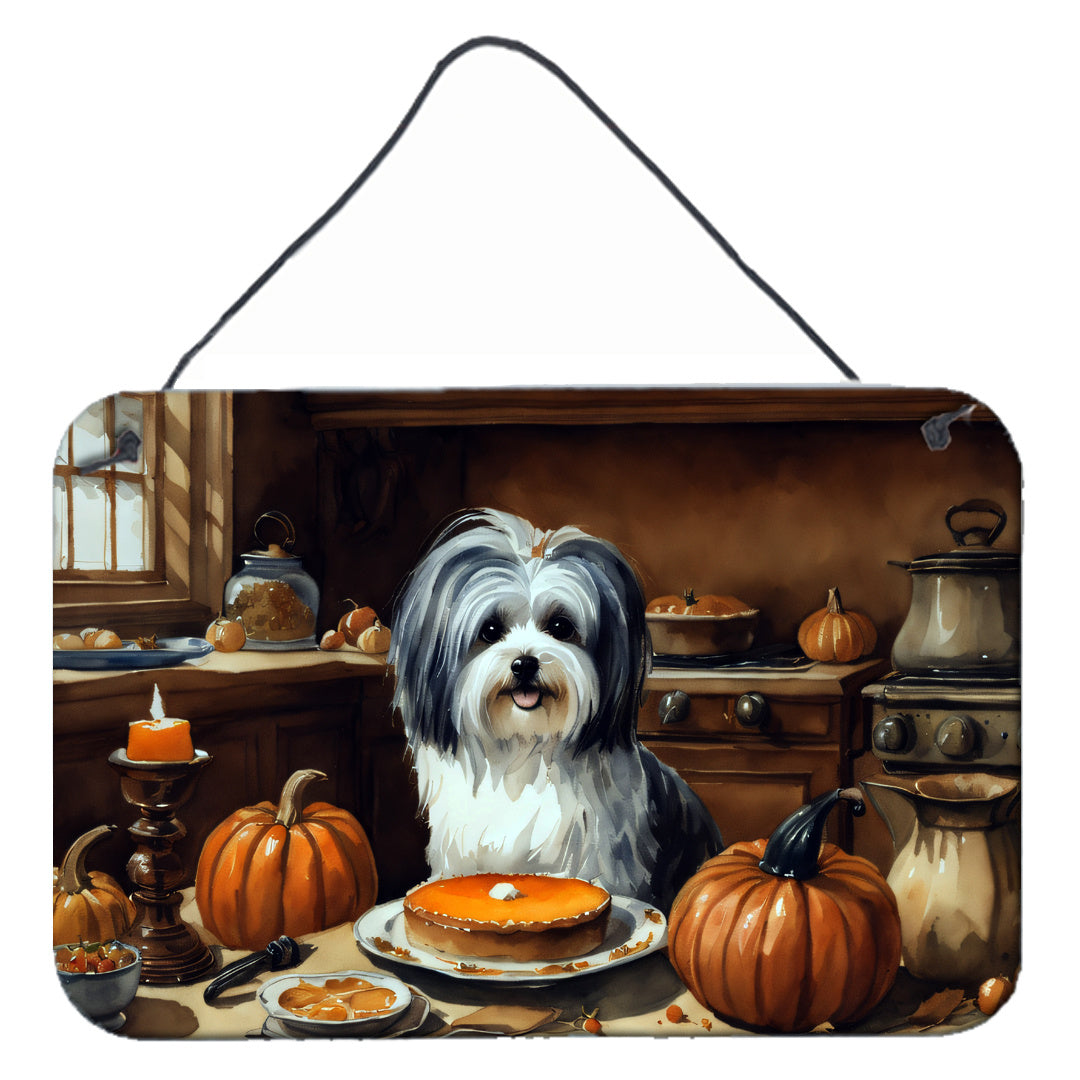 NEW Havanese Fall Kitchen Pumpkins Wall or Door Hanging Prints Aluminum Metal Sign Kitchen Wall Bar Bathroom Plaque Home Decor, 8HX12W, Multicolor