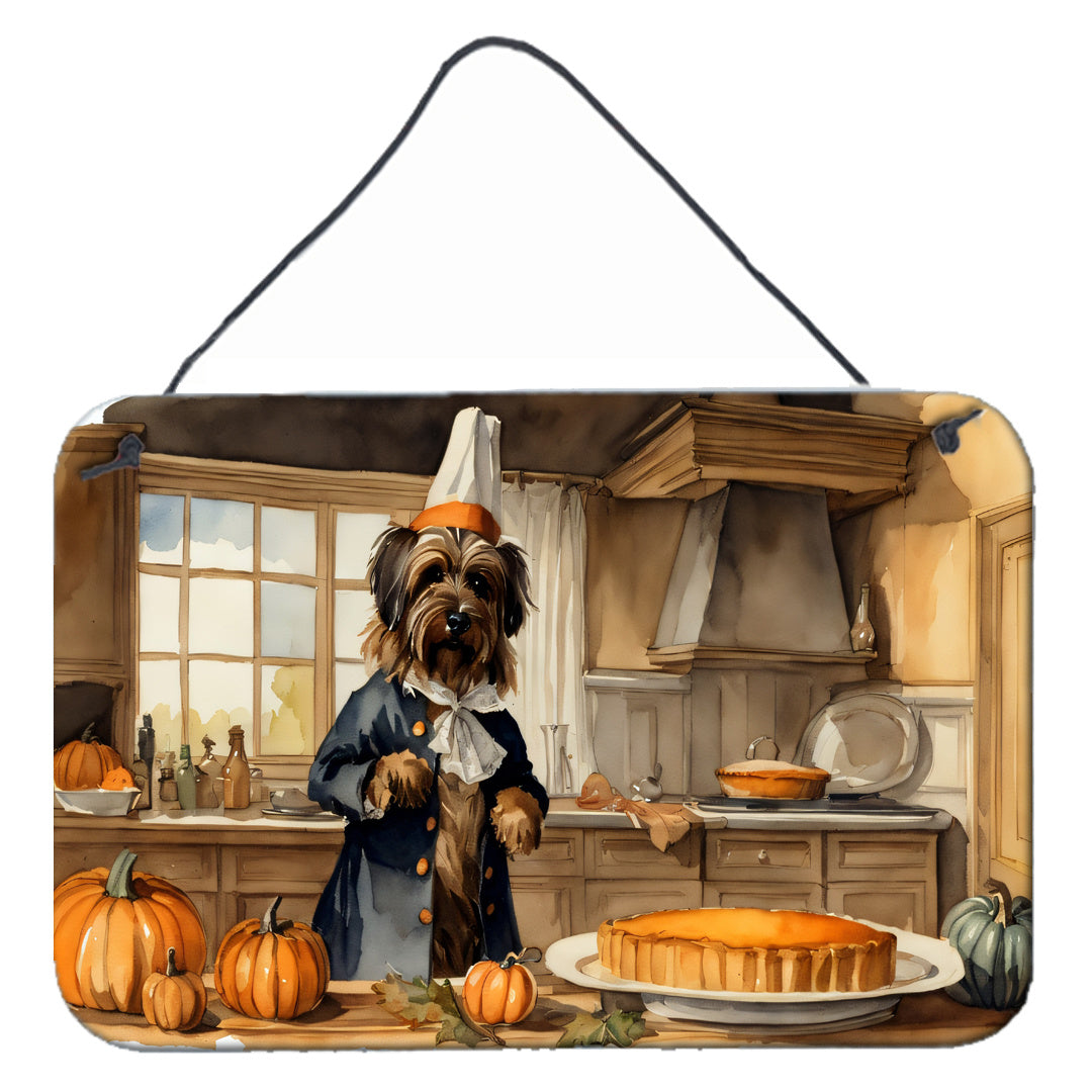 NEW Briard Fall Kitchen Pumpkins Wall or Door Hanging Prints Aluminum Metal Sign Kitchen Wall Bar Bathroom Plaque Home Decor, 8HX12W, Multicolor