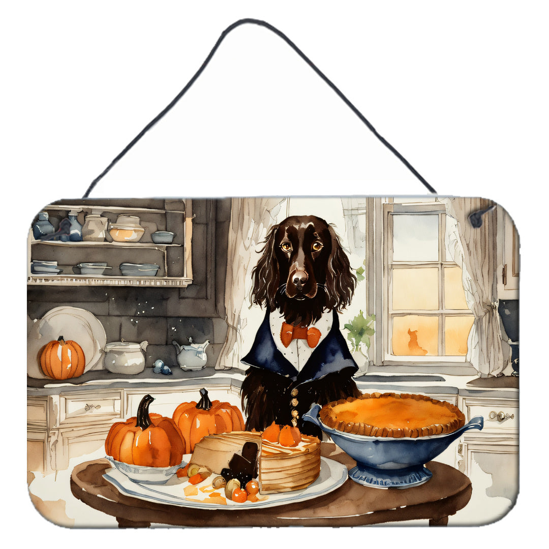 NEW Boykin Spaniel Fall Kitchen Pumpkins Wall or Door Hanging Prints Aluminum Metal Sign Kitchen Wall Bar Bathroom Plaque Home Decor, 8HX12W, Multicolor