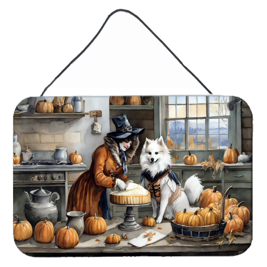 NEW American Eskimo Fall Kitchen Pumpkins Wall or Door Hanging Prints Aluminum Metal Sign Kitchen Wall Bar Bathroom Plaque Home Decor, 8HX12W, Multicolor