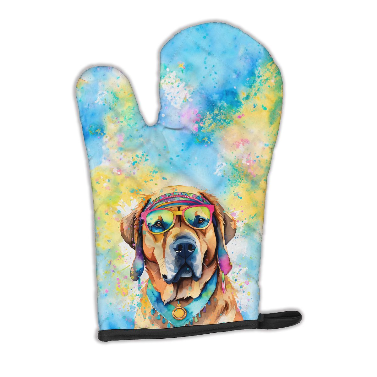 Mastiff Hippie Dawg Oven Mitt Heat Resistant Thick Oven Mitt for Hot Pans and Oven, Kitchen Mitt Protect Hands, Cooking Baking Glove