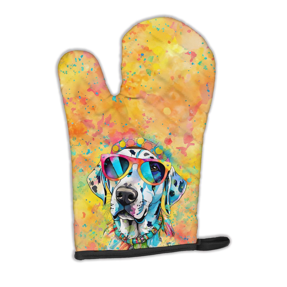 Dalmatian Hippie Dawg Oven Mitt Heat Resistant Thick Oven Mitt for Hot Pans and Oven, Kitchen Mitt Protect Hands, Cooking Baking Glove