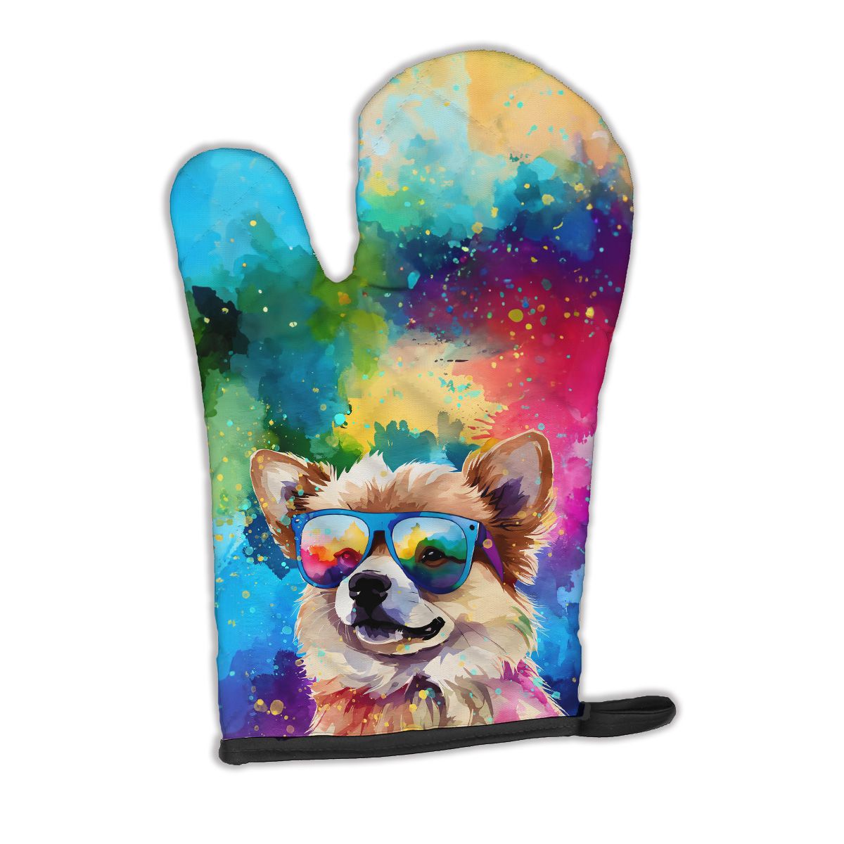 Pomeranian Hippie Dawg Oven Mitt Heat Resistant Thick Oven Mitt for Hot Pans and Oven, Kitchen Mitt Protect Hands, Cooking Baking Glove