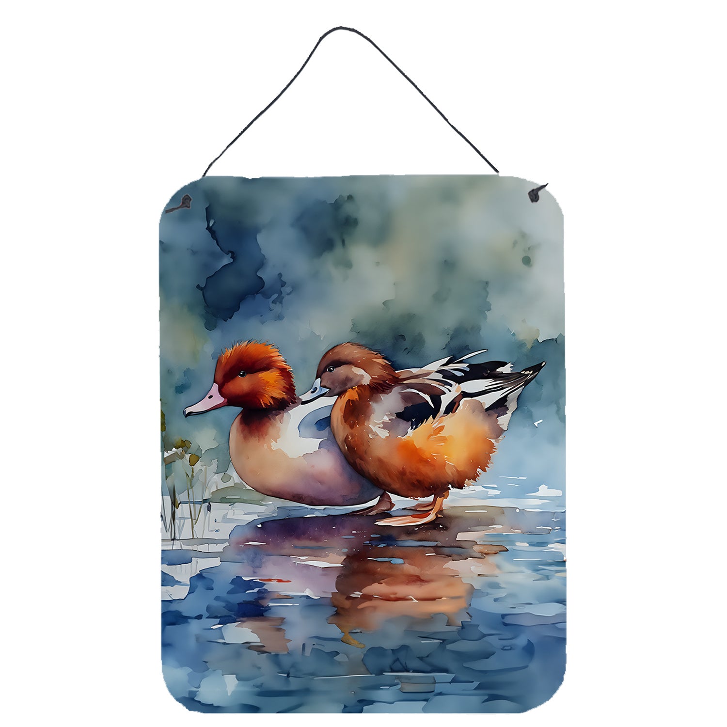 NEW Redhead Duck Wall or Door Hanging Prints Aluminum Metal Sign Kitchen Wall Bar Bathroom Plaque Home Decor Front Door Plaque, 12x16, Multicolor