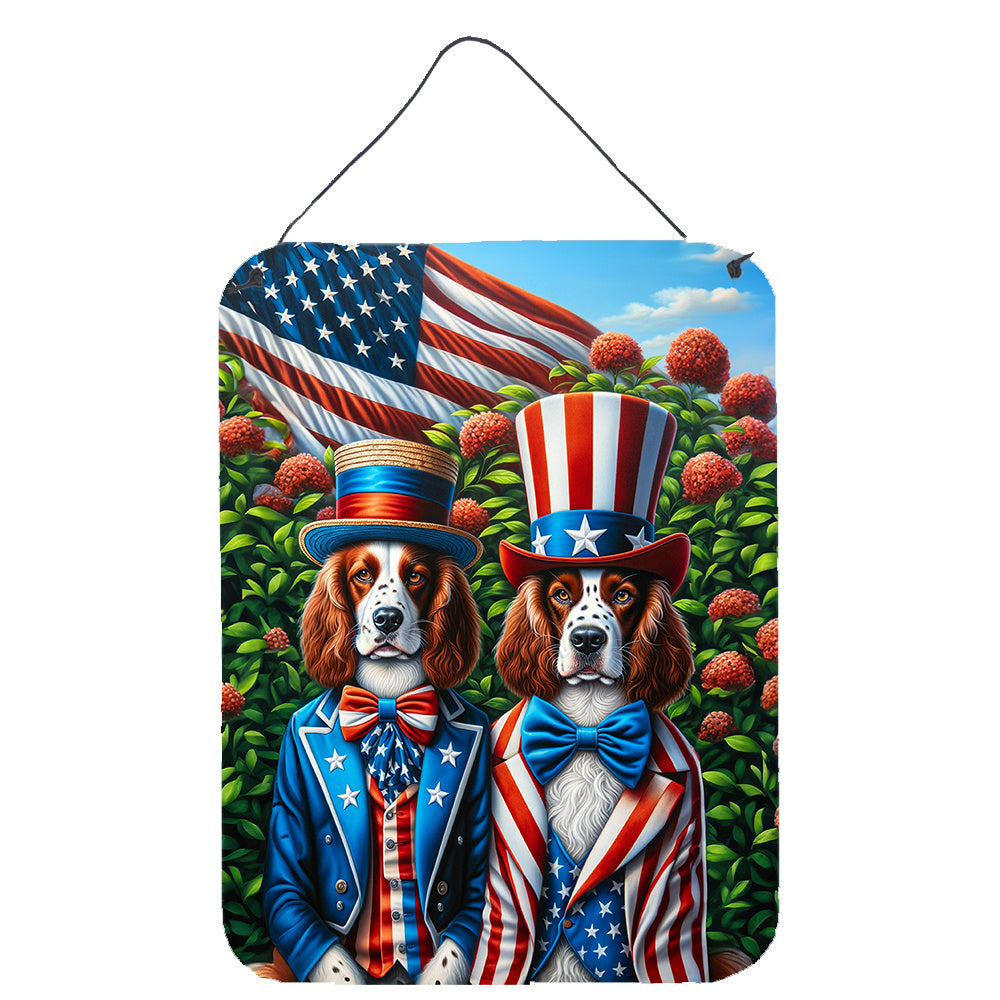 NEW All American Welsh Springer Spaniel Wall or Door Hanging Prints Aluminum Metal Sign Kitchen Wall Bar Bathroom Plaque Home Decor Front Door Plaque, 12x16, Multicolor