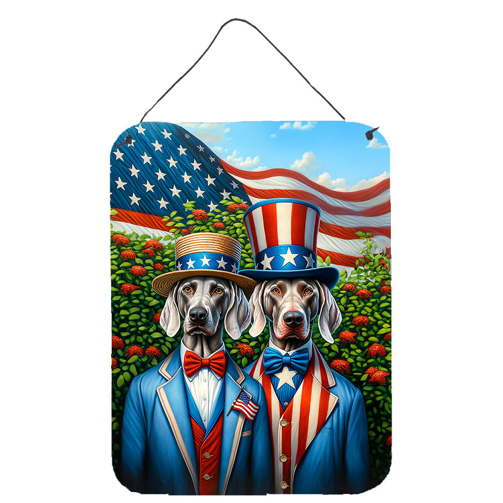 NEW All American Weimaraner Wall or Door Hanging Prints Aluminum Metal Sign Kitchen Wall Bar Bathroom Plaque Home Decor Front Door Plaque, 12x16, Multicolor