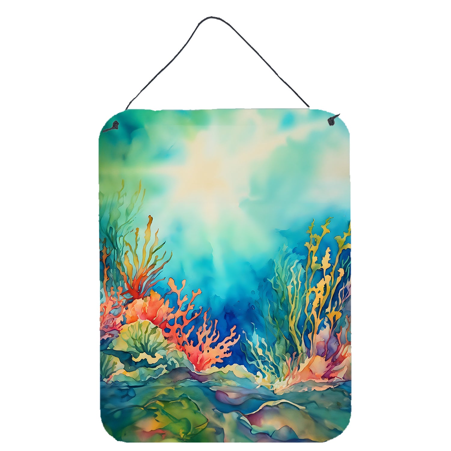 NEW Seaweed Wall or Door Hanging Prints Aluminum Metal Sign Kitchen Wall Bar Bathroom Plaque Home Decor Front Door Plaque, 12x16, Multicolor