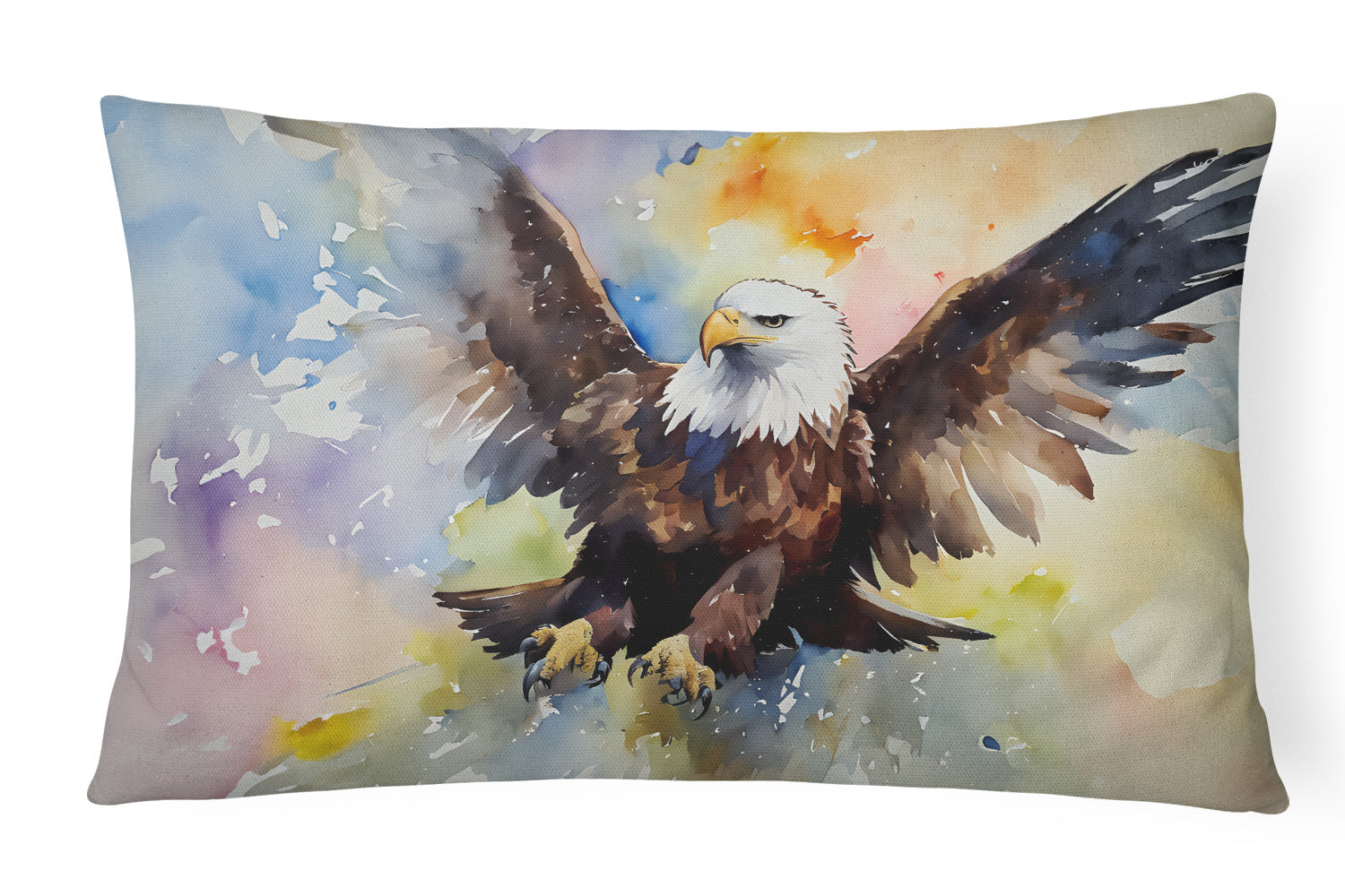 Watercolor Birds Throw Pillow Throw Pillow for Indoor Couch Bed Outdoor Patio Washable, Eagle 3212,12Hx16W