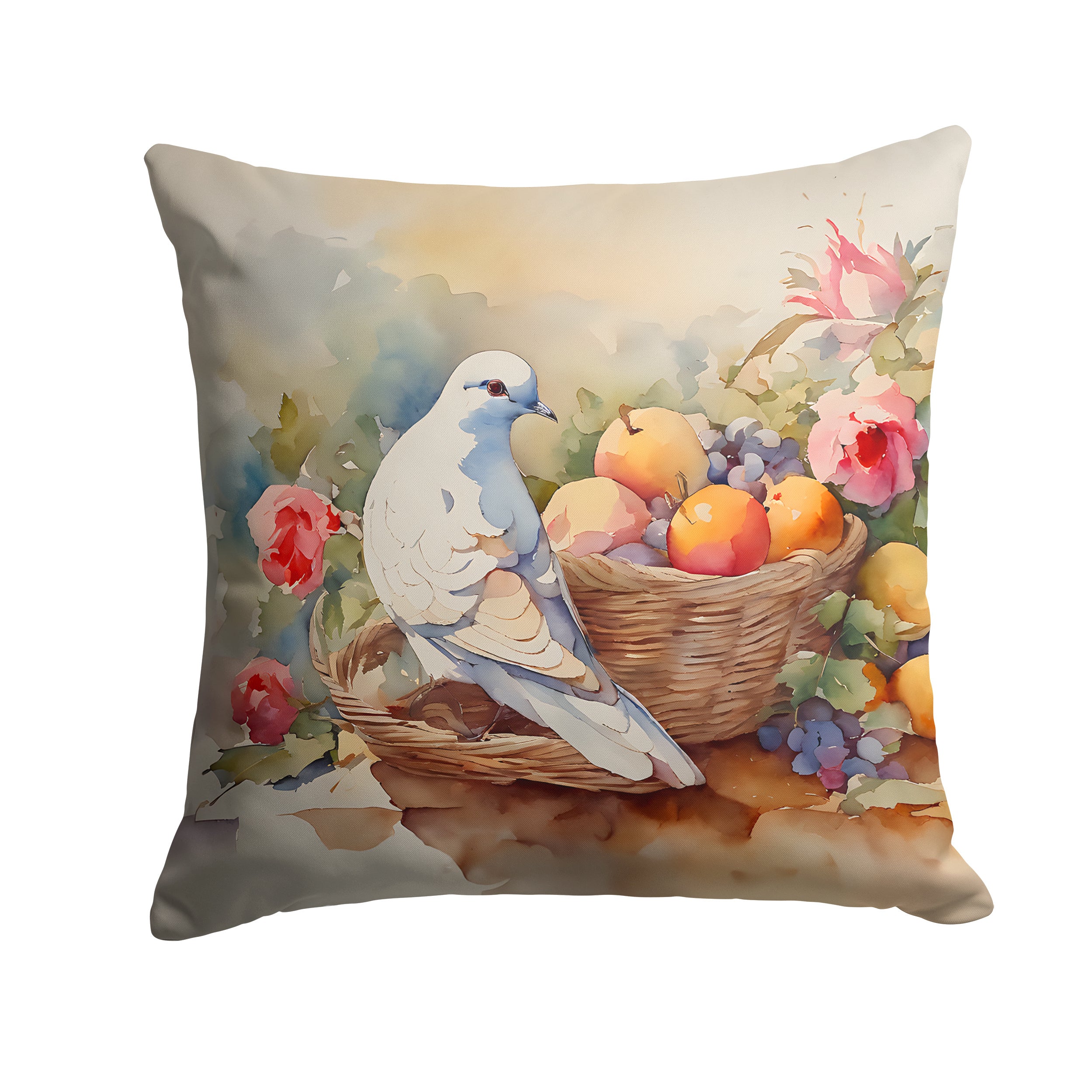 NEW Dove Throw Pillow Machine Washable, Indoor Outdoor Decorative Pillow for Couch, Bed or Patio, 14Hx14W