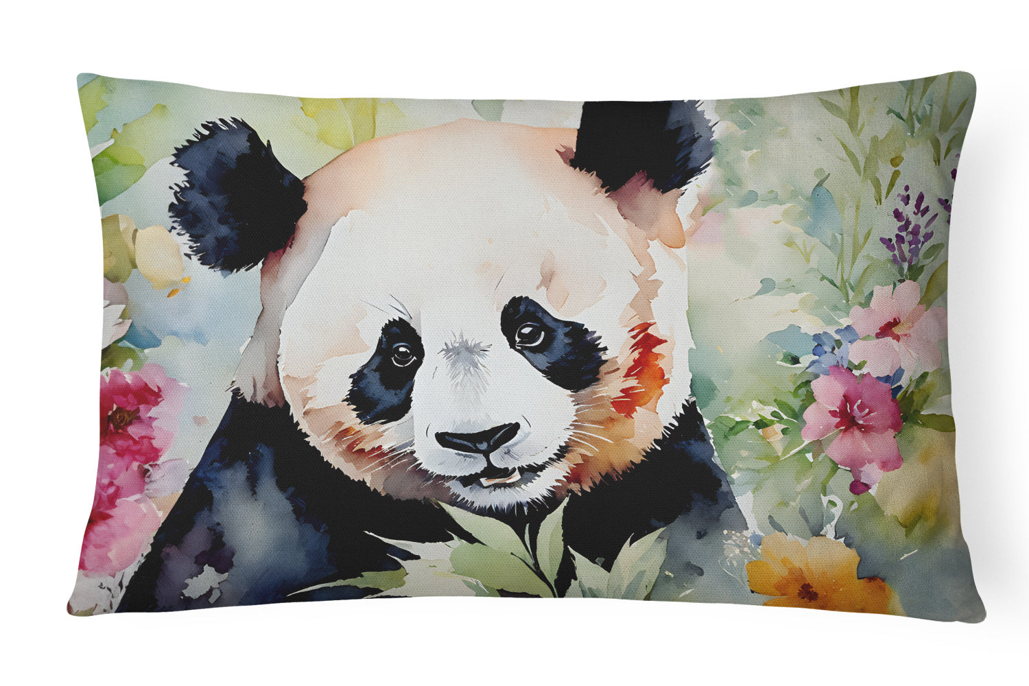 NEW Watercolor Wildlife Throw Pillow Throw Pillow for Indoor Couch Bed Outdoor Patio Washable, Panda 2969,12Hx16W