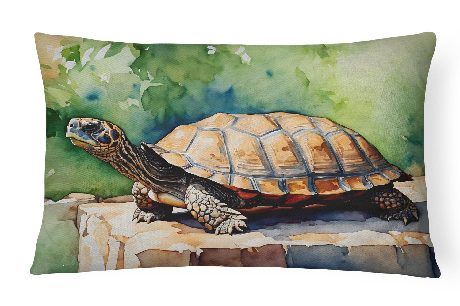 NEW Watercolor Wildlife Throw Pillow Throw Pillow for Indoor Couch Bed Outdoor Patio Washable, Tortoises 2998,12Hx16W