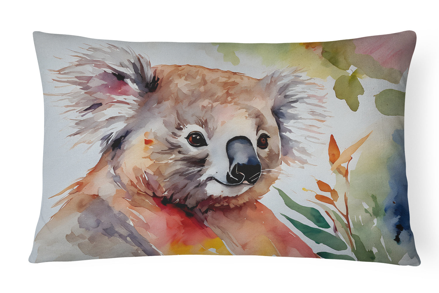 NEW Watercolor Wildlife Throw Pillow Throw Pillow for Indoor Couch Bed Outdoor Patio Washable, Koala 2940,12Hx16W