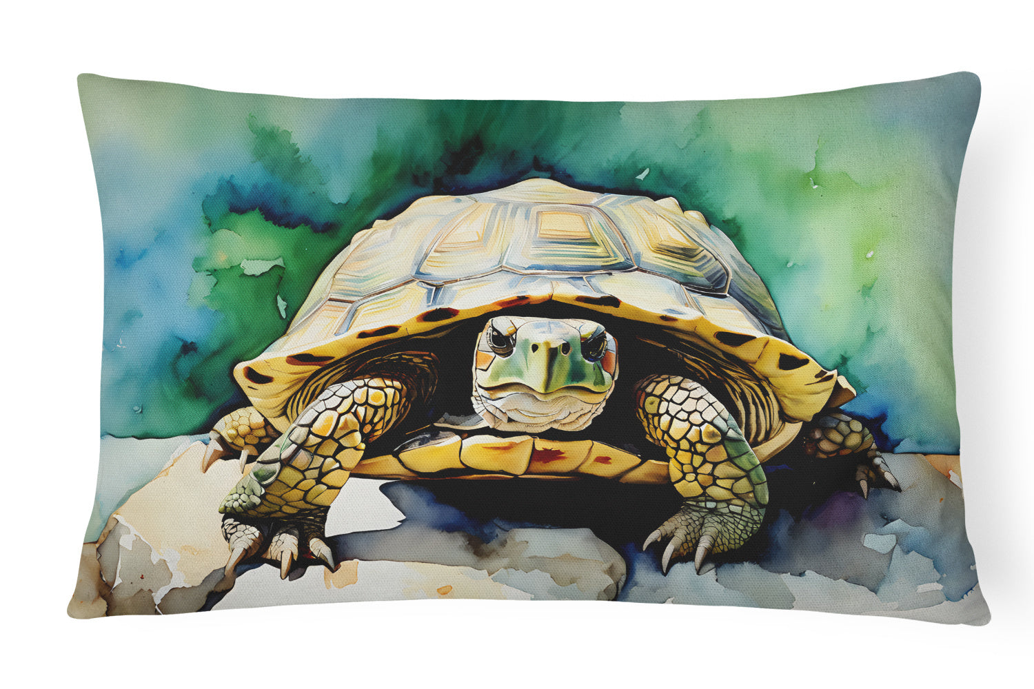 NEW Watercolor Wildlife Throw Pillow Throw Pillow for Indoor Couch Bed Outdoor Patio Washable, Tortoises 2997,12Hx16W