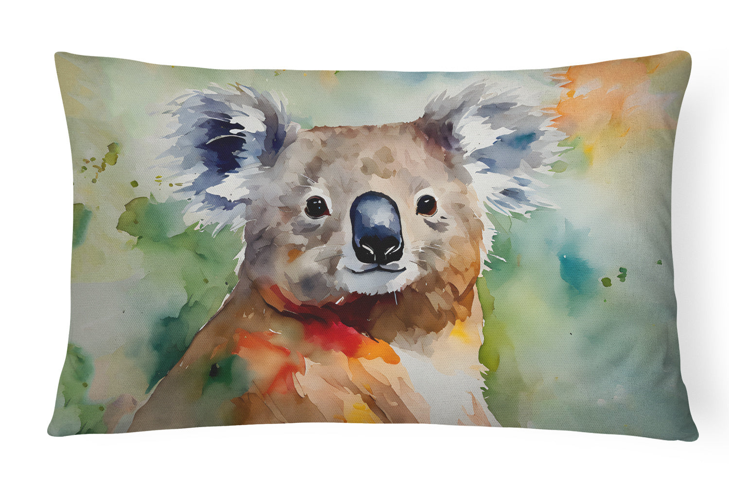 NEW Watercolor Wildlife Throw Pillow Throw Pillow for Indoor Couch Bed Outdoor Patio Washable, Koala 2936,12Hx16W