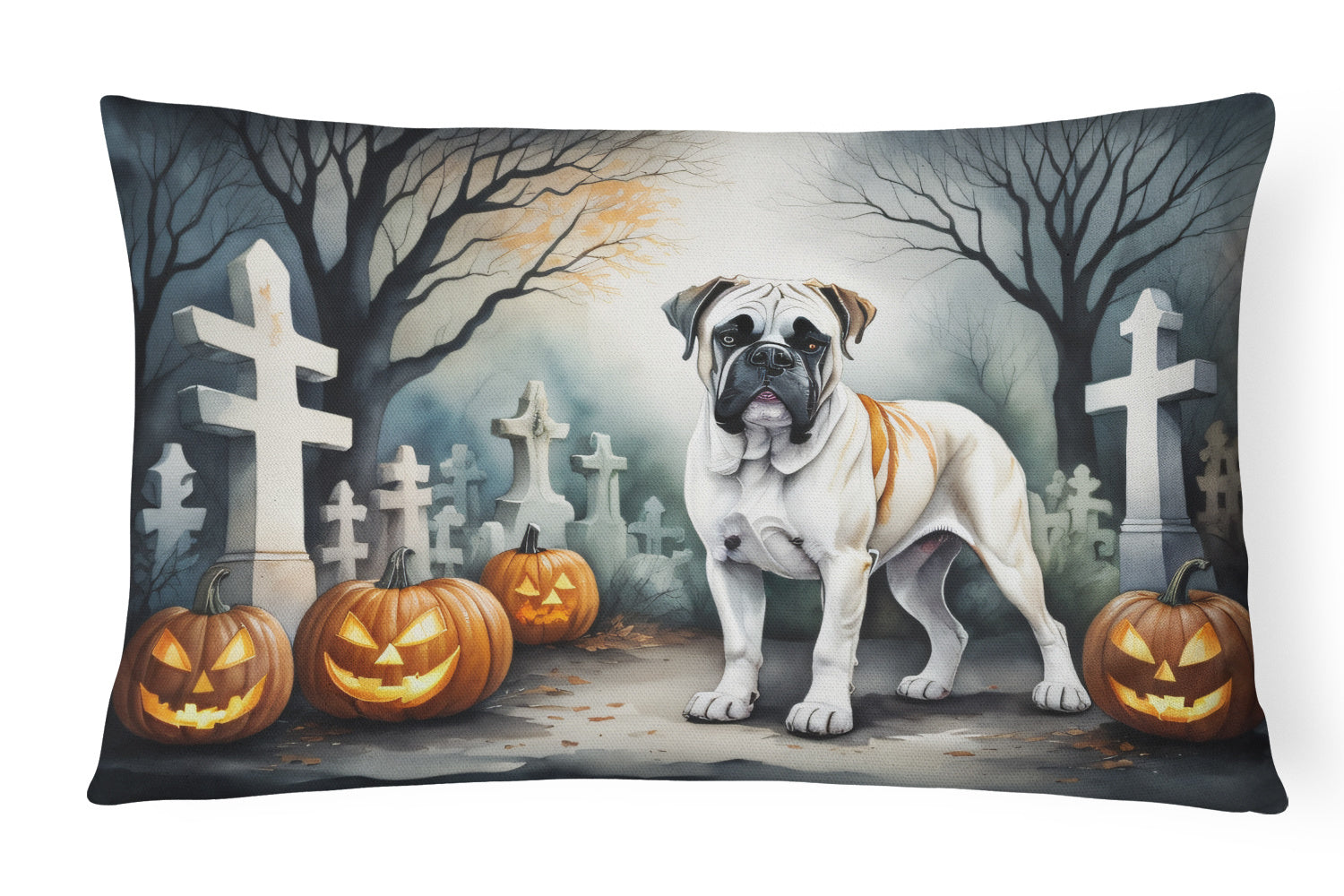 Spooky Halloween Throw Pillow Throw Pillow for Indoor Couch Bed Outdoor Patio Washable, Boxer 2025,12Hx16W