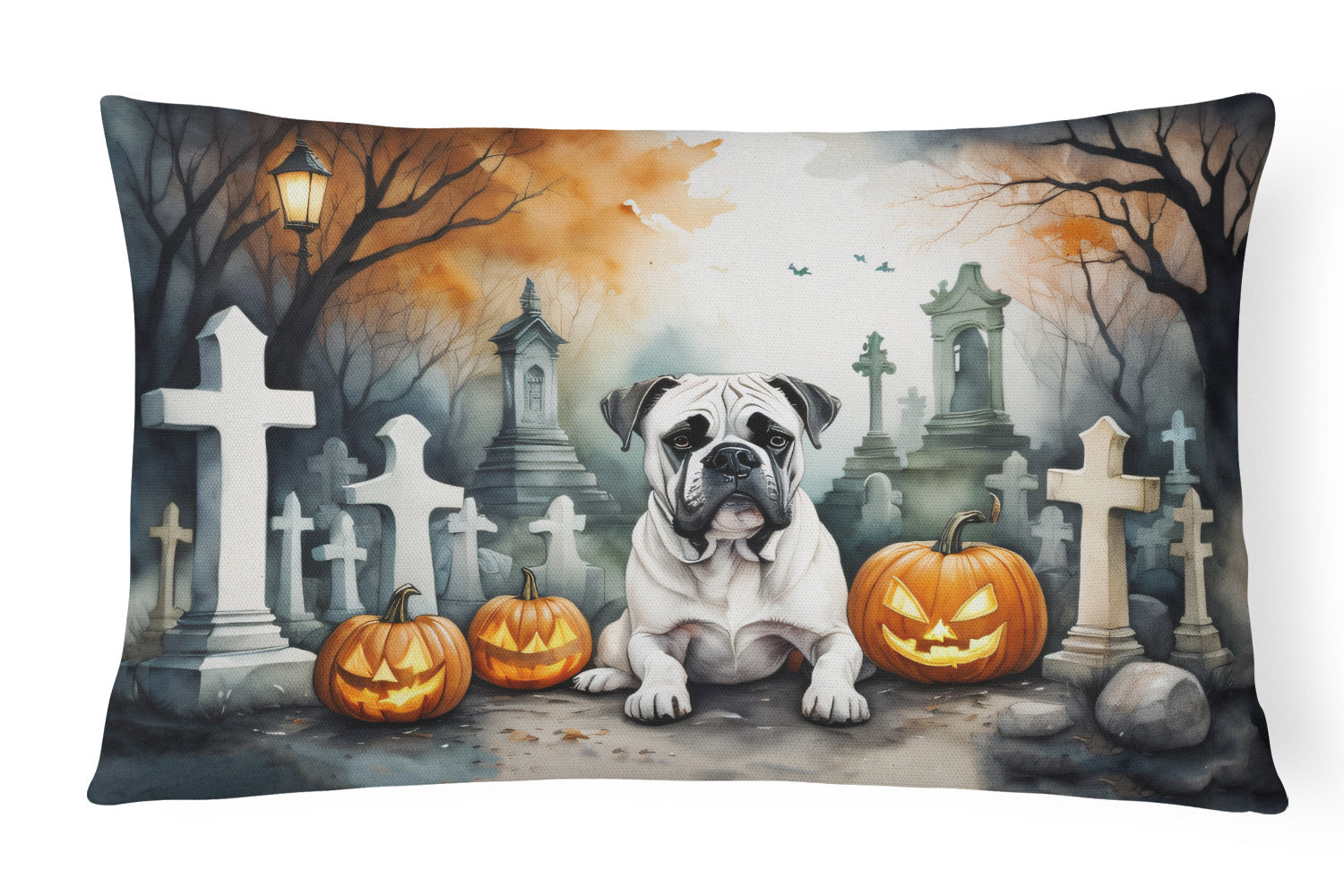 Spooky Halloween Throw Pillow Throw Pillow for Indoor Couch Bed Outdoor Patio Washable, Boxer 2024,12Hx16W