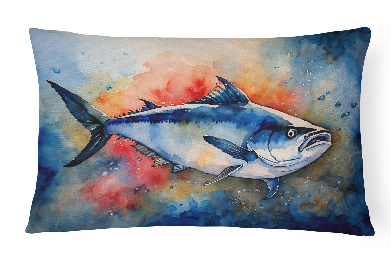 Nautical Collection Throw Pillow Throw Pillow for Indoor Couch Bed Outdoor Patio Washable, Bluefin Tuna 2772,12Hx16W