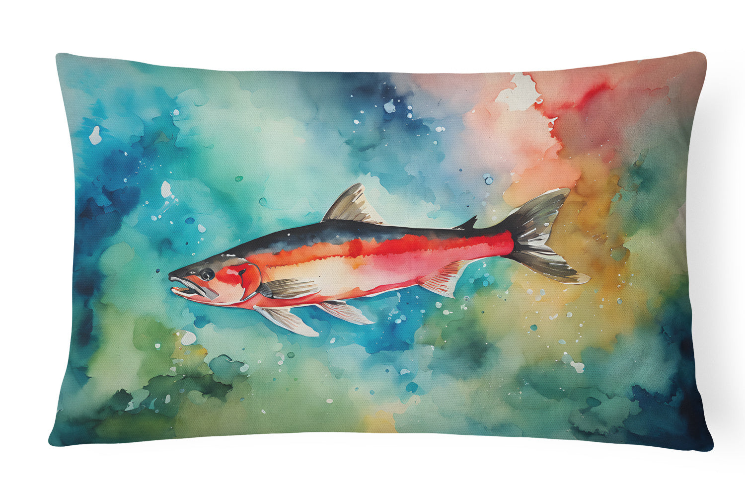 Nautical Collection Throw Pillow Throw Pillow for Indoor Couch Bed Outdoor Patio Washable, Salmon 2817,12Hx16W