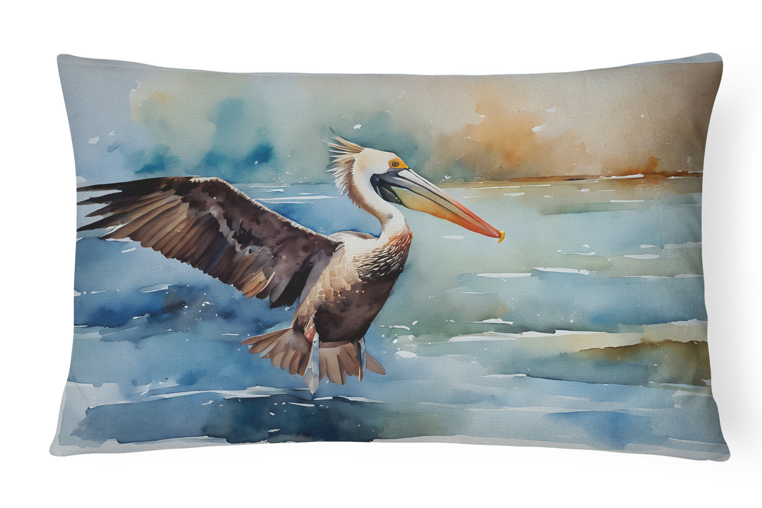 Nautical Collection Throw Pillow Throw Pillow for Indoor Couch Bed Outdoor Patio Washable, Pelican 2856,12Hx16W