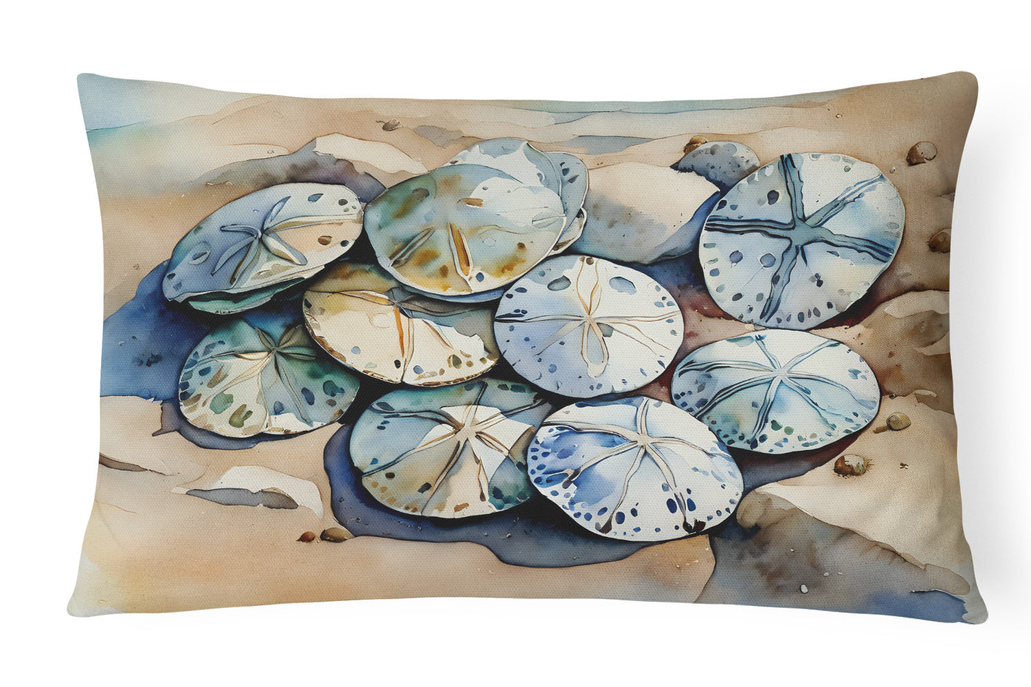 Nautical Collection Throw Pillow Throw Pillow for Indoor Couch Bed Outdoor Patio Washable, Sand Dollars 2821,12Hx16W