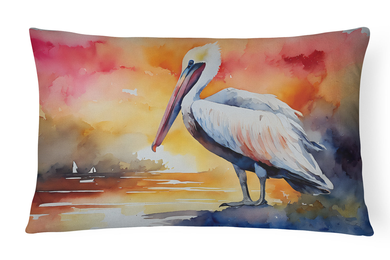 Nautical Collection Throw Pillow Throw Pillow for Indoor Couch Bed Outdoor Patio Washable, Pelican 2852,12Hx16W