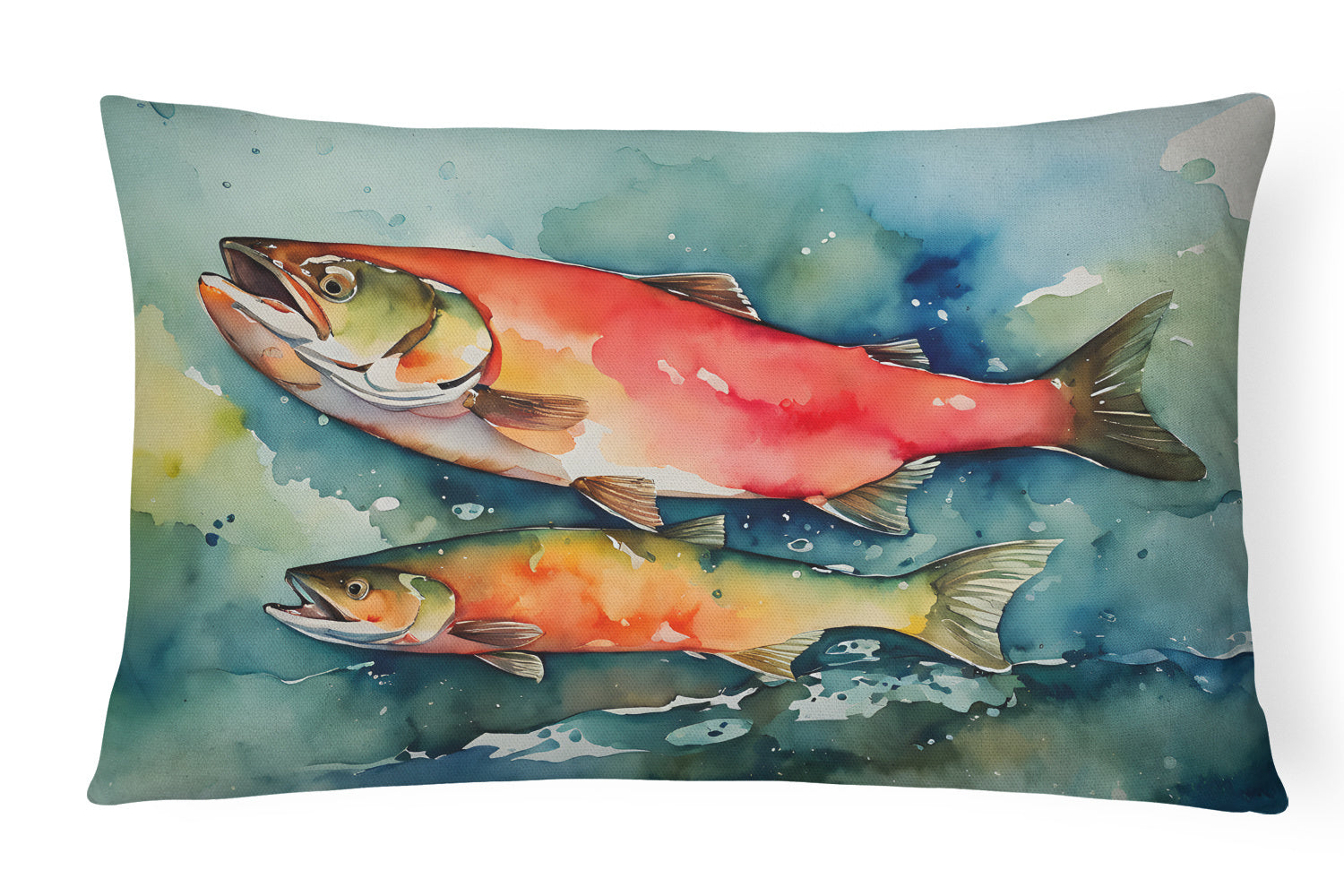 Nautical Collection Throw Pillow Throw Pillow for Indoor Couch Bed Outdoor Patio Washable, Salmon 2818,12Hx16W