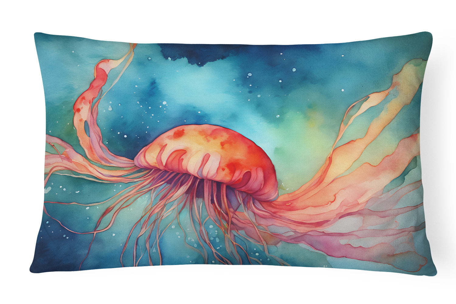 Nautical Collection Throw Pillow Throw Pillow for Indoor Couch Bed Outdoor Patio Washable, Jellyfish 2788,12Hx16W