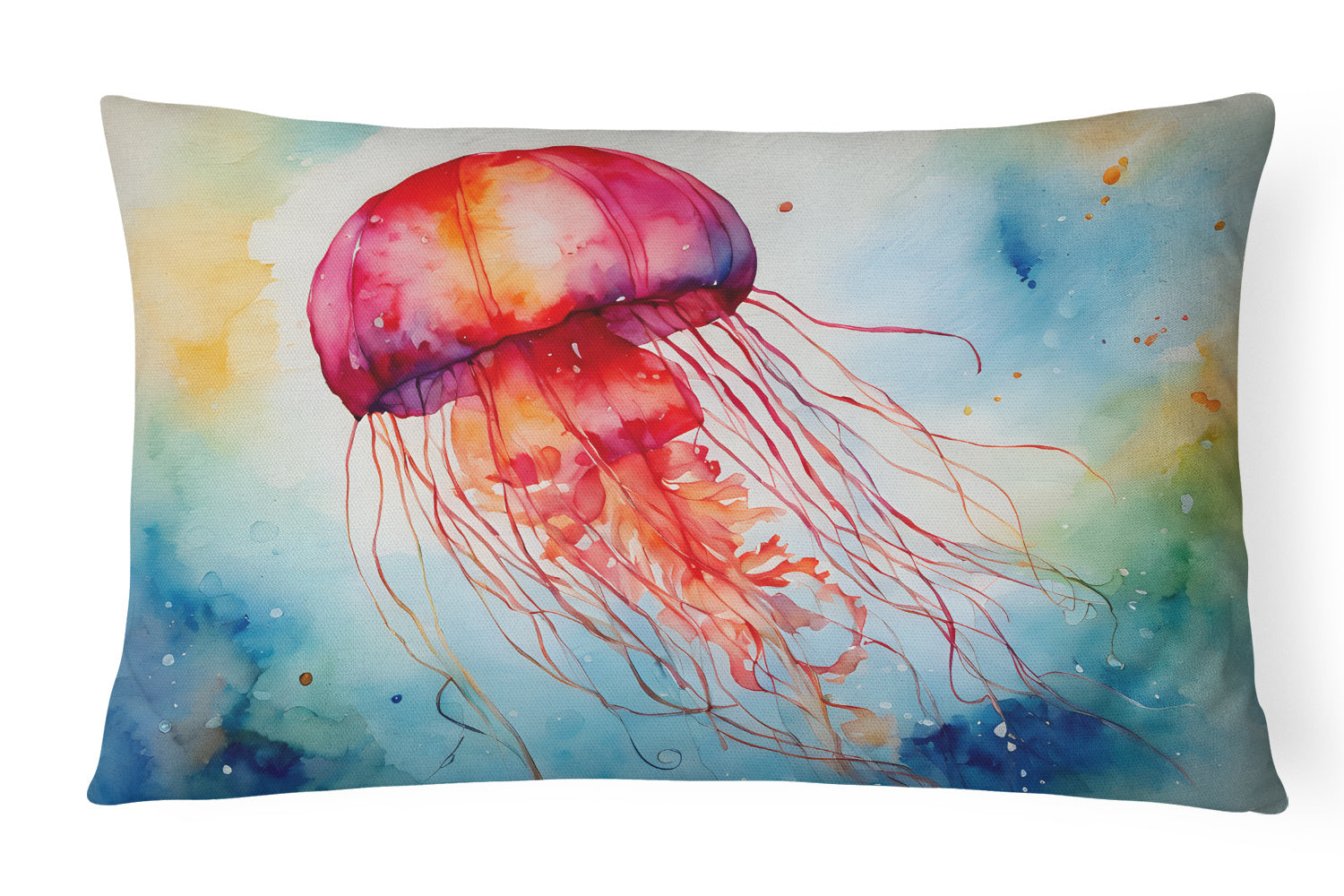 Nautical Collection Throw Pillow Throw Pillow for Indoor Couch Bed Outdoor Patio Washable, Jellyfish 2791,12Hx16W