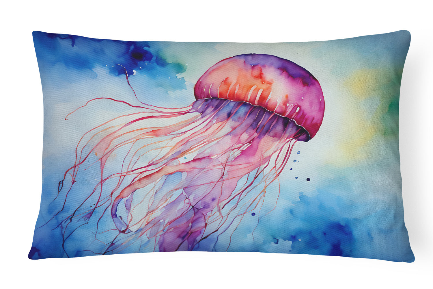 Nautical Collection Throw Pillow Throw Pillow for Indoor Couch Bed Outdoor Patio Washable, Jellyfish 2792,12Hx16W