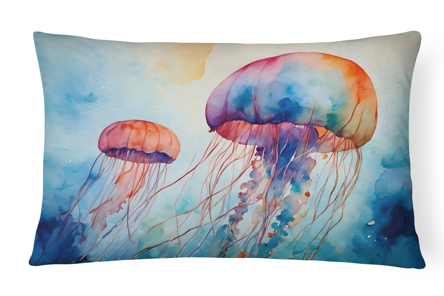 Nautical Collection Throw Pillow Throw Pillow for Indoor Couch Bed Outdoor Patio Washable, Jellyfish 2789,12Hx16W