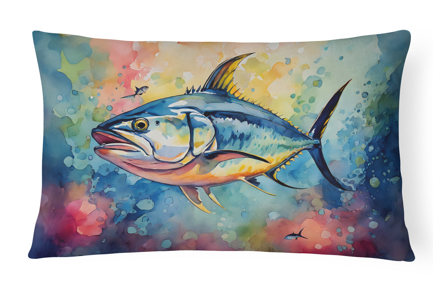 Nautical Collection Throw Pillow Throw Pillow for Indoor Couch Bed Outdoor Patio Washable, Yellowfin Tuna 2843,12Hx16W