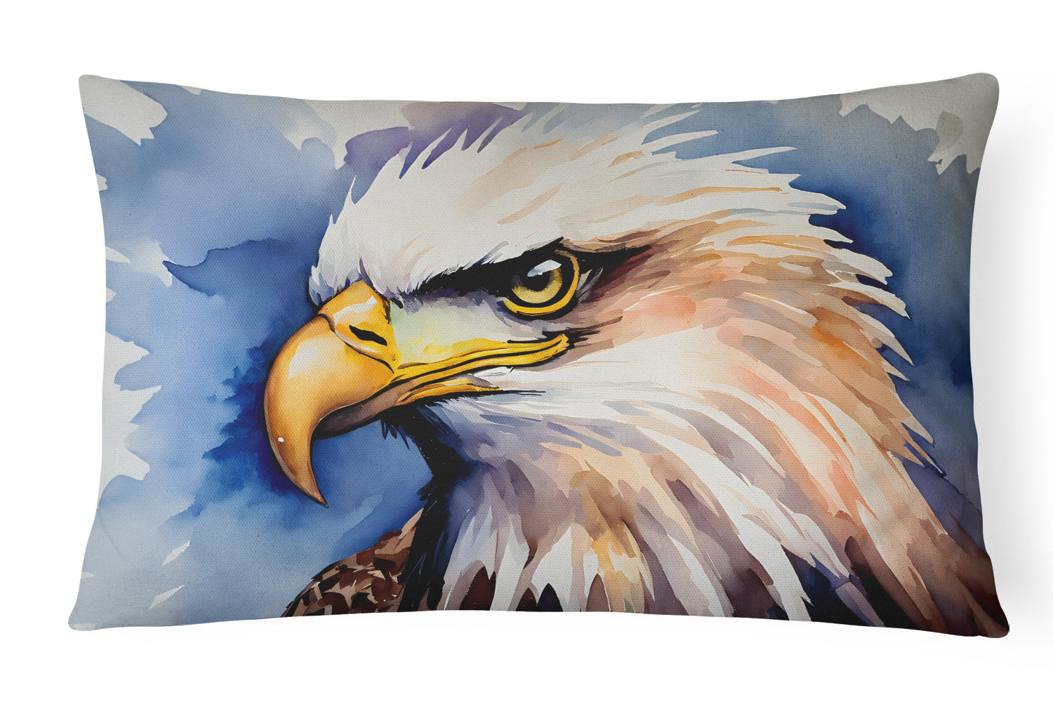 Watercolor Birds Throw Pillow Throw Pillow for Indoor Couch Bed Outdoor Patio Washable, Eagle 3207,12Hx16W