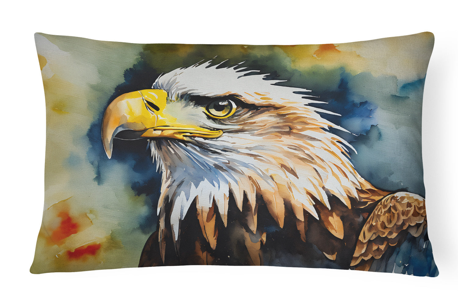 Watercolor Birds Throw Pillow Throw Pillow for Indoor Couch Bed Outdoor Patio Washable, Eagle 3208,12Hx16W