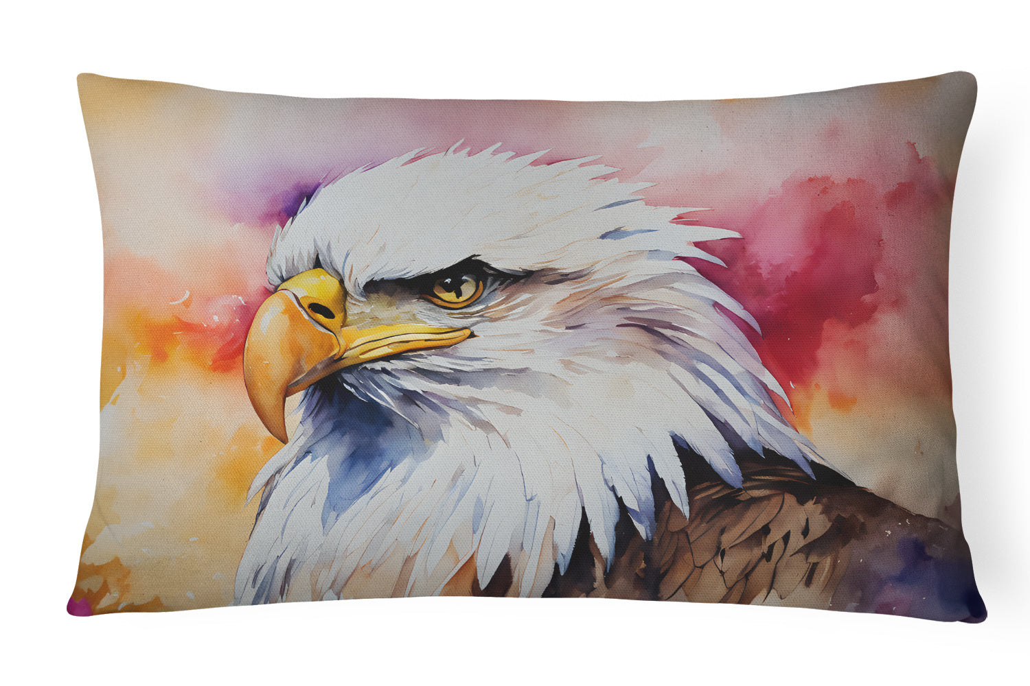 Watercolor Birds Throw Pillow Throw Pillow for Indoor Couch Bed Outdoor Patio Washable, Eagle 3214,12Hx16W