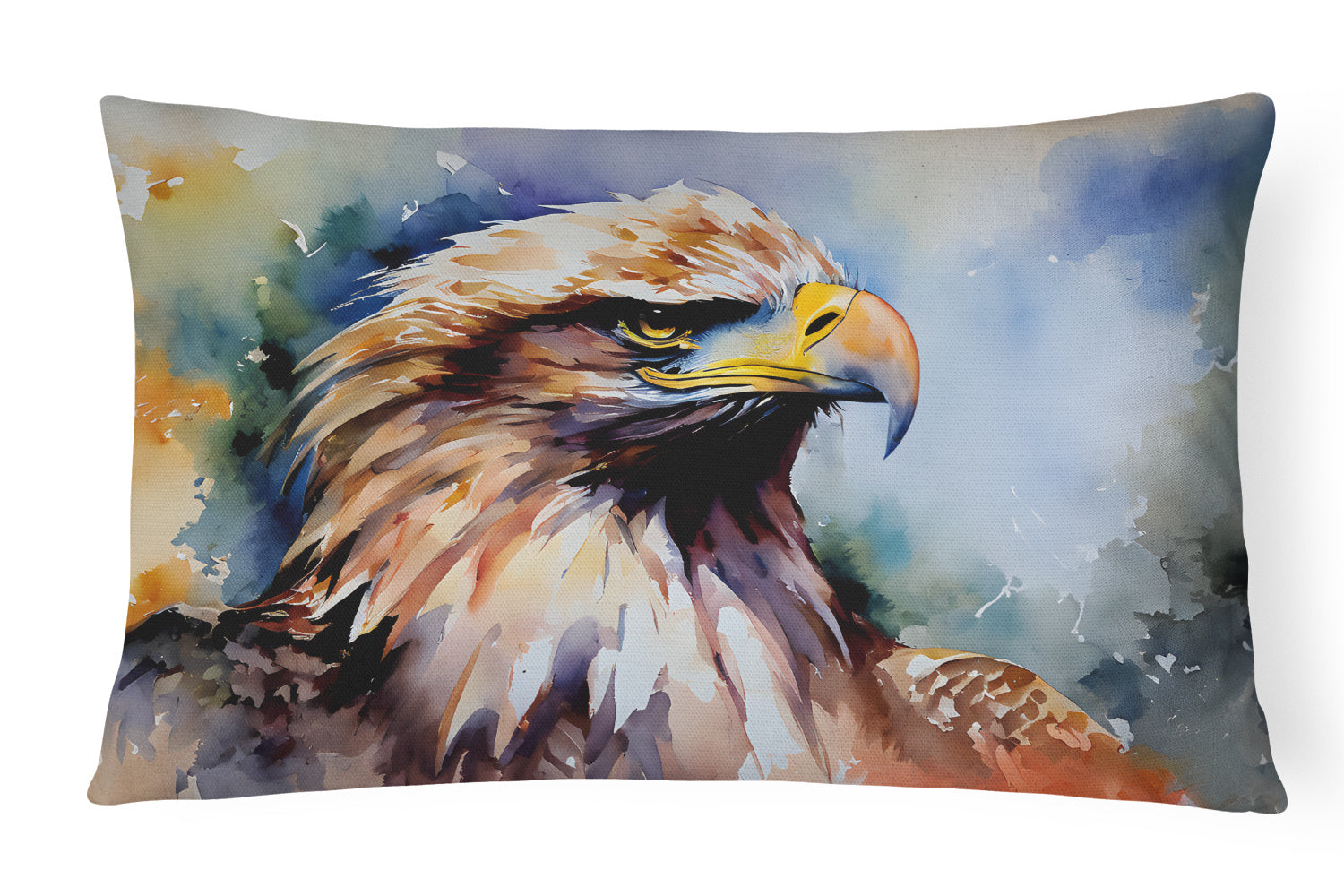 Watercolor Birds Throw Pillow Throw Pillow for Indoor Couch Bed Outdoor Patio Washable, Eagle 3216,12Hx16W