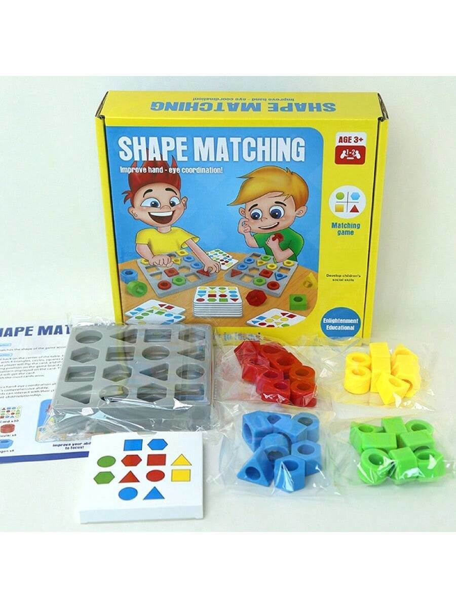 Montessori Kids Cognitive Educational Toys, Multiple Geometric Shape Puzzle, Children Matching Board Game