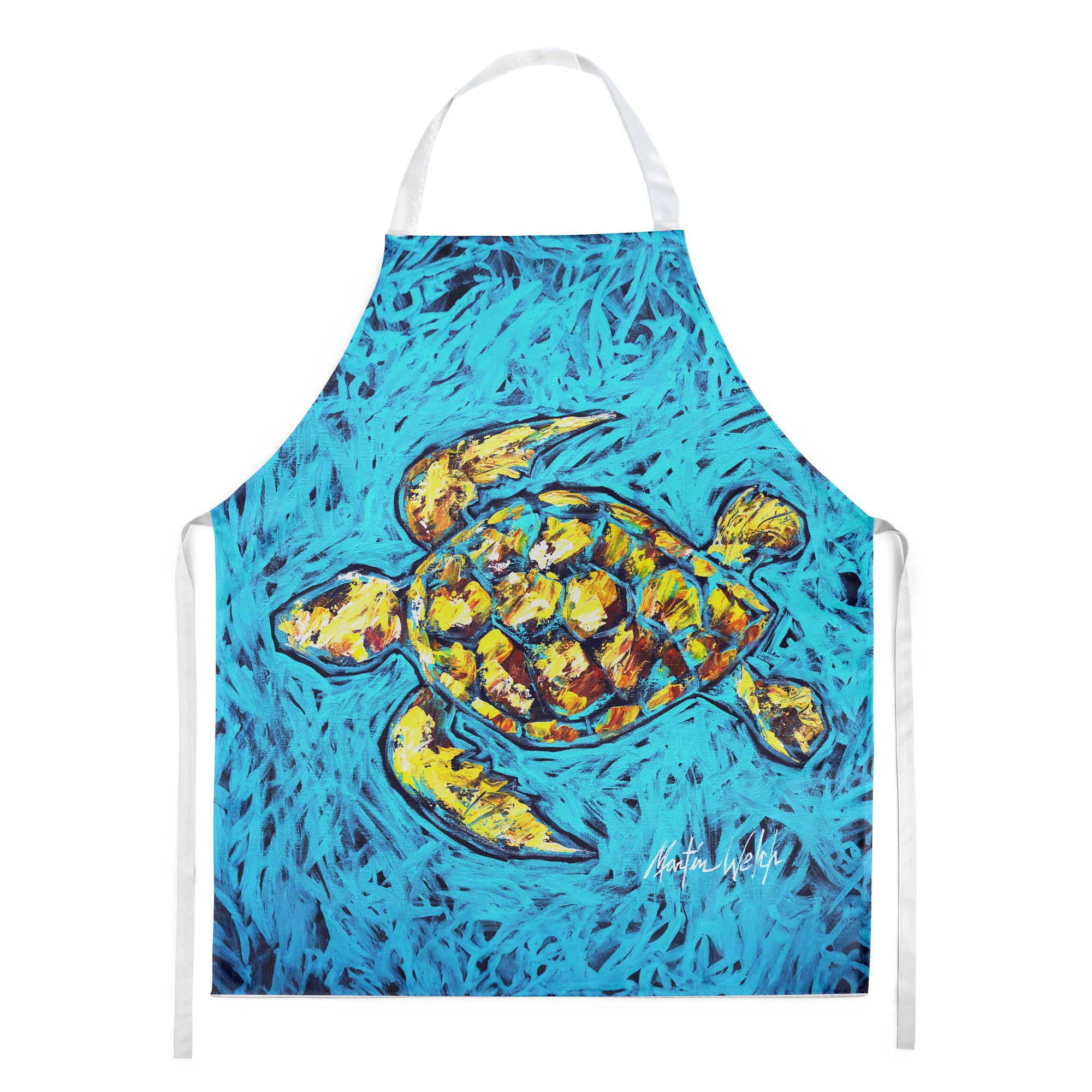 Turtle Drive Apron Cooking Kitchen Server Baking Crafts Gardening for Adult Women Men, Unisex, Large, Multicolor