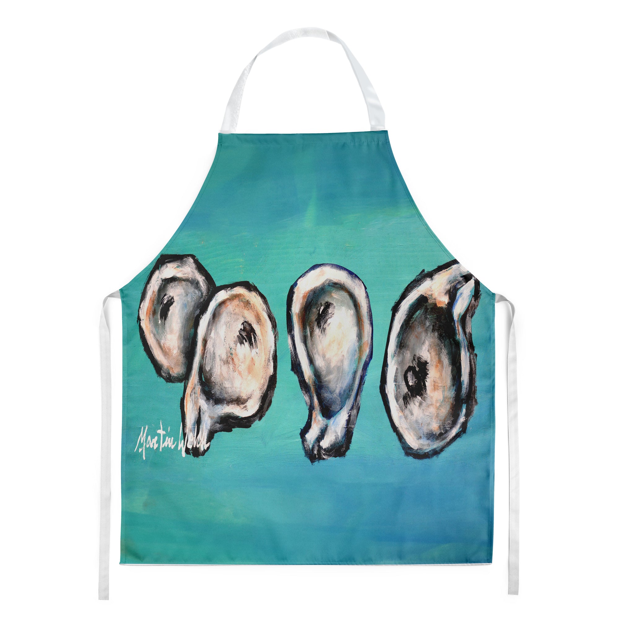 NEW Four Oyster Shells on Board Apron Cooking Kitchen Server Baking Crafts Gardening for Adult Women Men, Unisex, Large, Multicolor