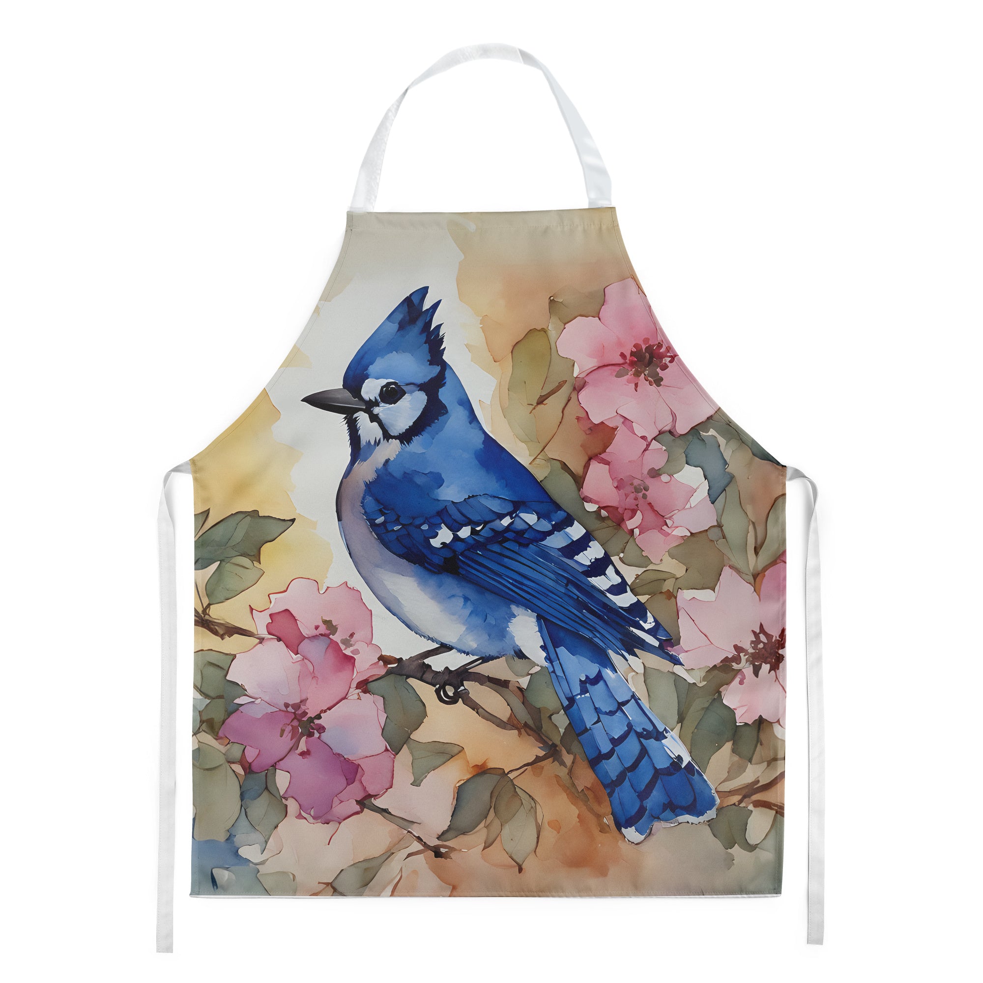 Blue Jay Apron Cooking Kitchen Server Baking Crafts Gardening for Adult Women Men, Unisex, Large, Multicolor