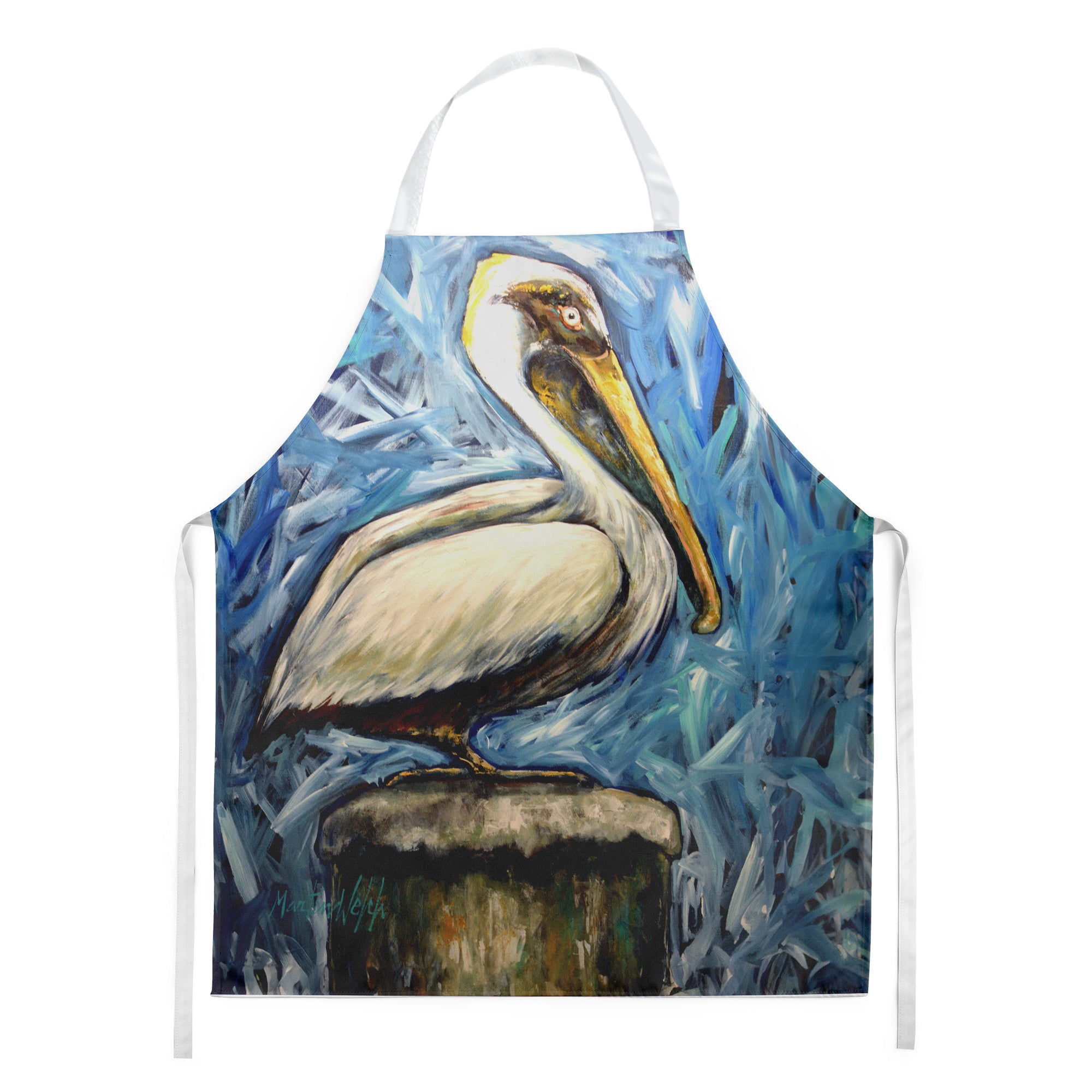 Pelican Blues Apron Cooking Kitchen Server Baking Crafts Gardening for Adult Women Men, Unisex, Large, Multicolor