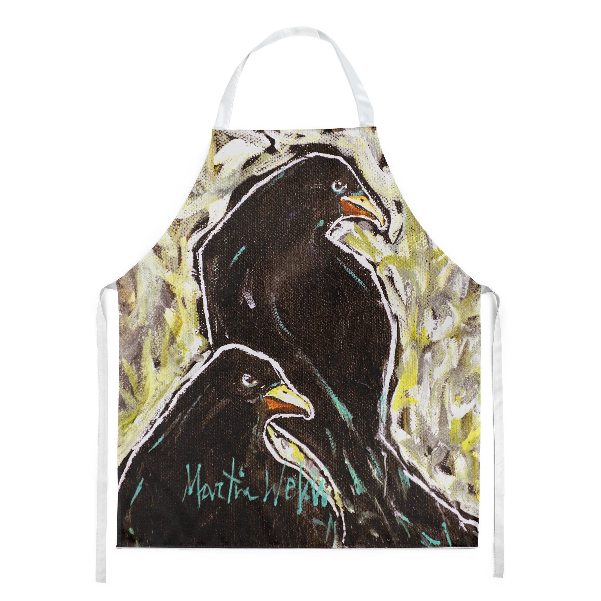 Crows Matt and Chester Apron Cooking Kitchen Server Baking Crafts Gardening for Adult Women Men, Unisex, Large, Multicolor