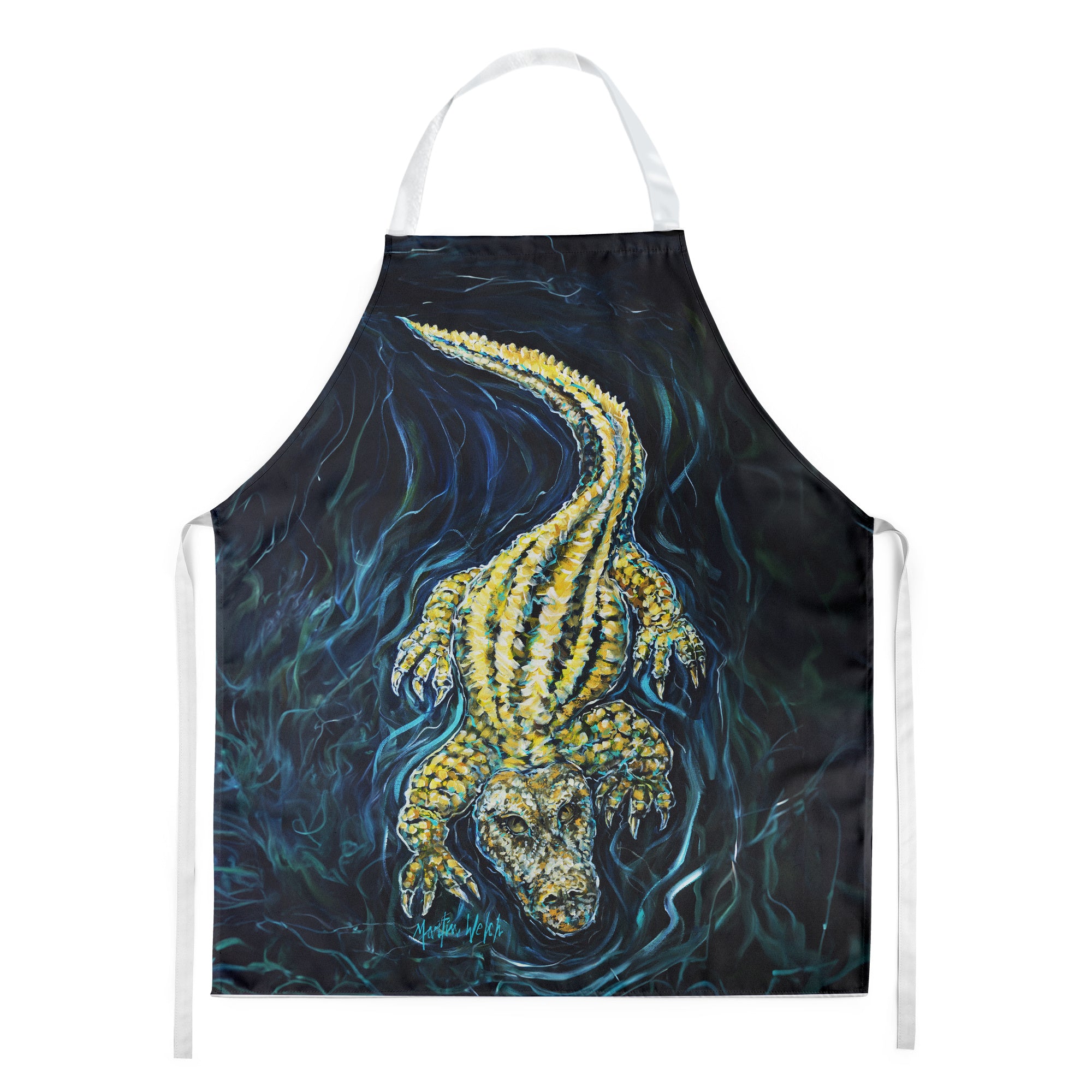 Gator Down Alligator Apron Cooking Kitchen Server Baking Crafts Gardening for Adult Women Men, Unisex, Large, Multicolor