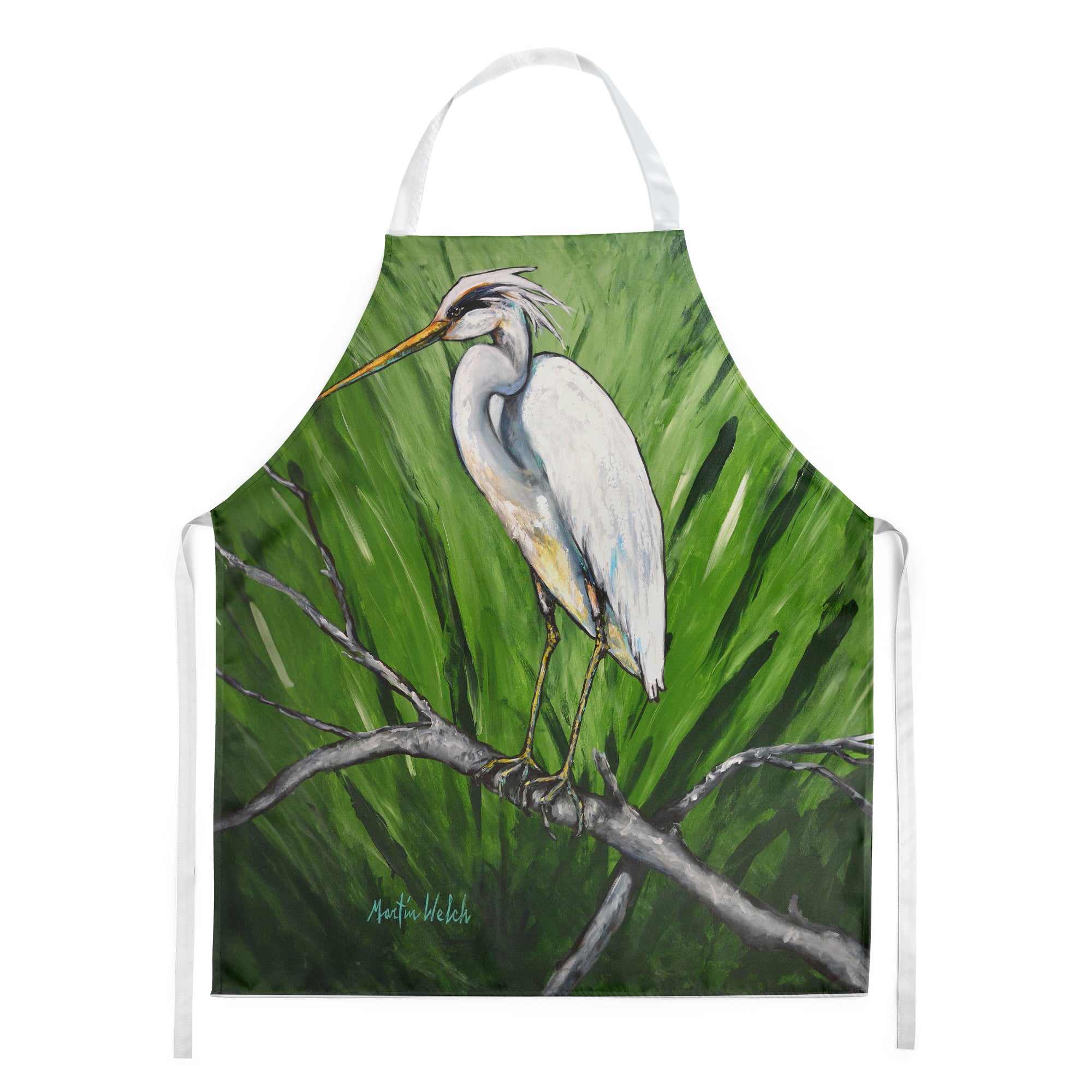 Heron On A Limb Apron Cooking Kitchen Server Baking Crafts Gardening for Adult Women Men, Unisex, Large, Multicolor