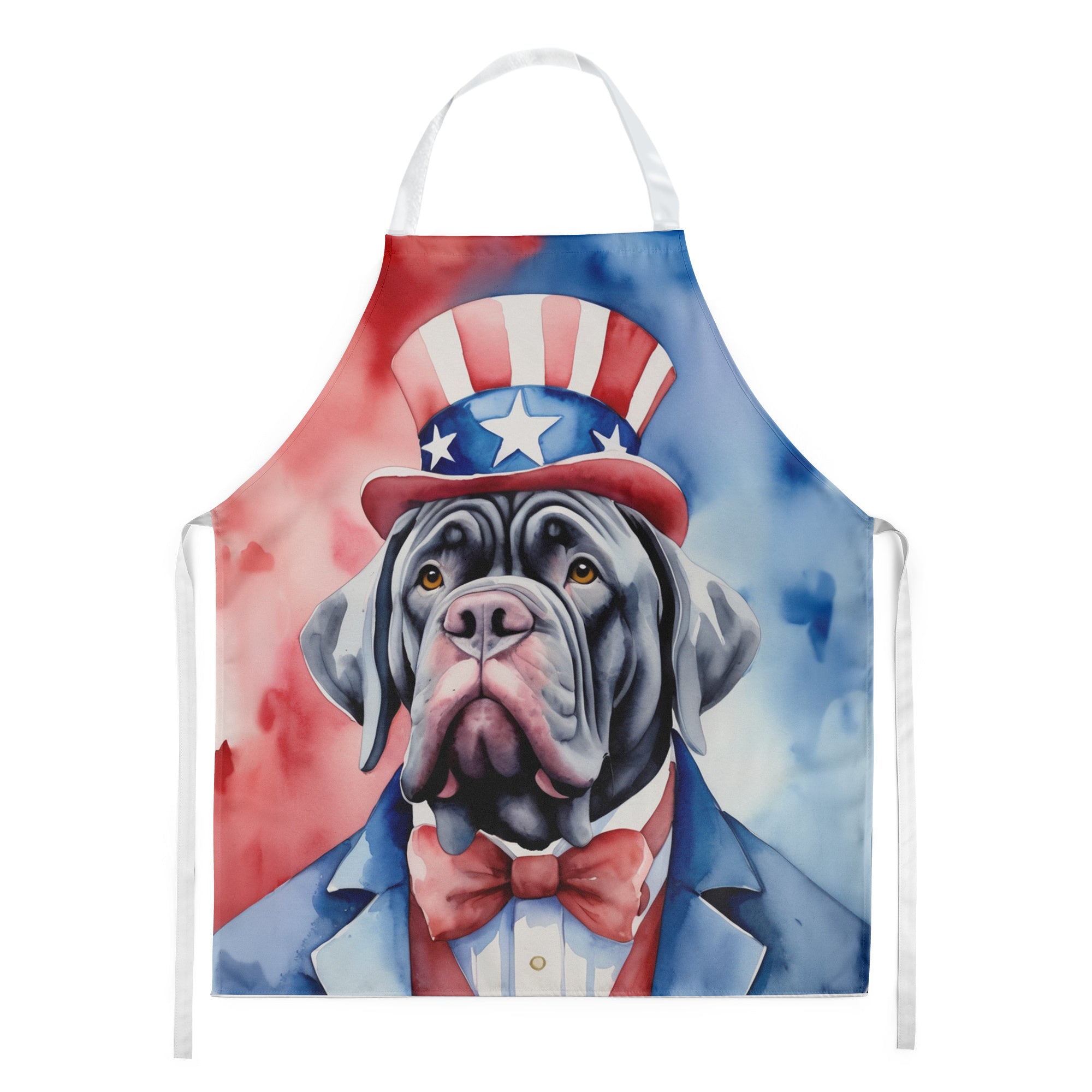 Neapolitan Mastiff Patriotic American Apron Cooking Kitchen Server Baking Crafts Gardening for Adult Women Men, Unisex, Large, Multicolor