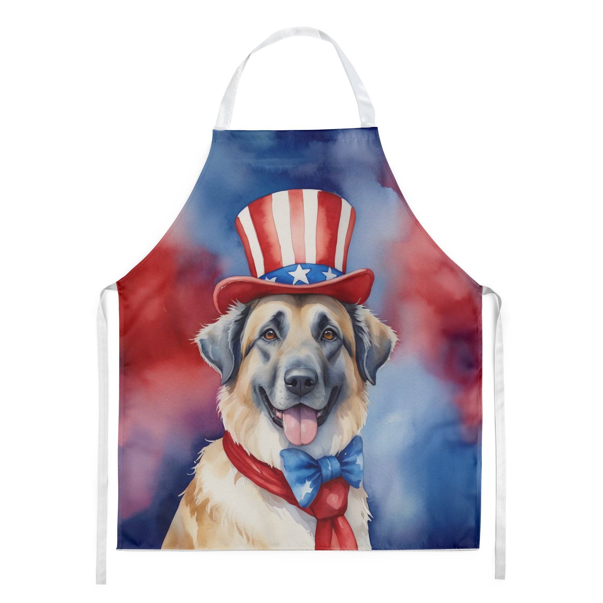 Anatolian Shepherd Patriotic American Apron Cooking Kitchen Server Baking Crafts Gardening for Adult Women Men, Unisex, Large, Multicolor