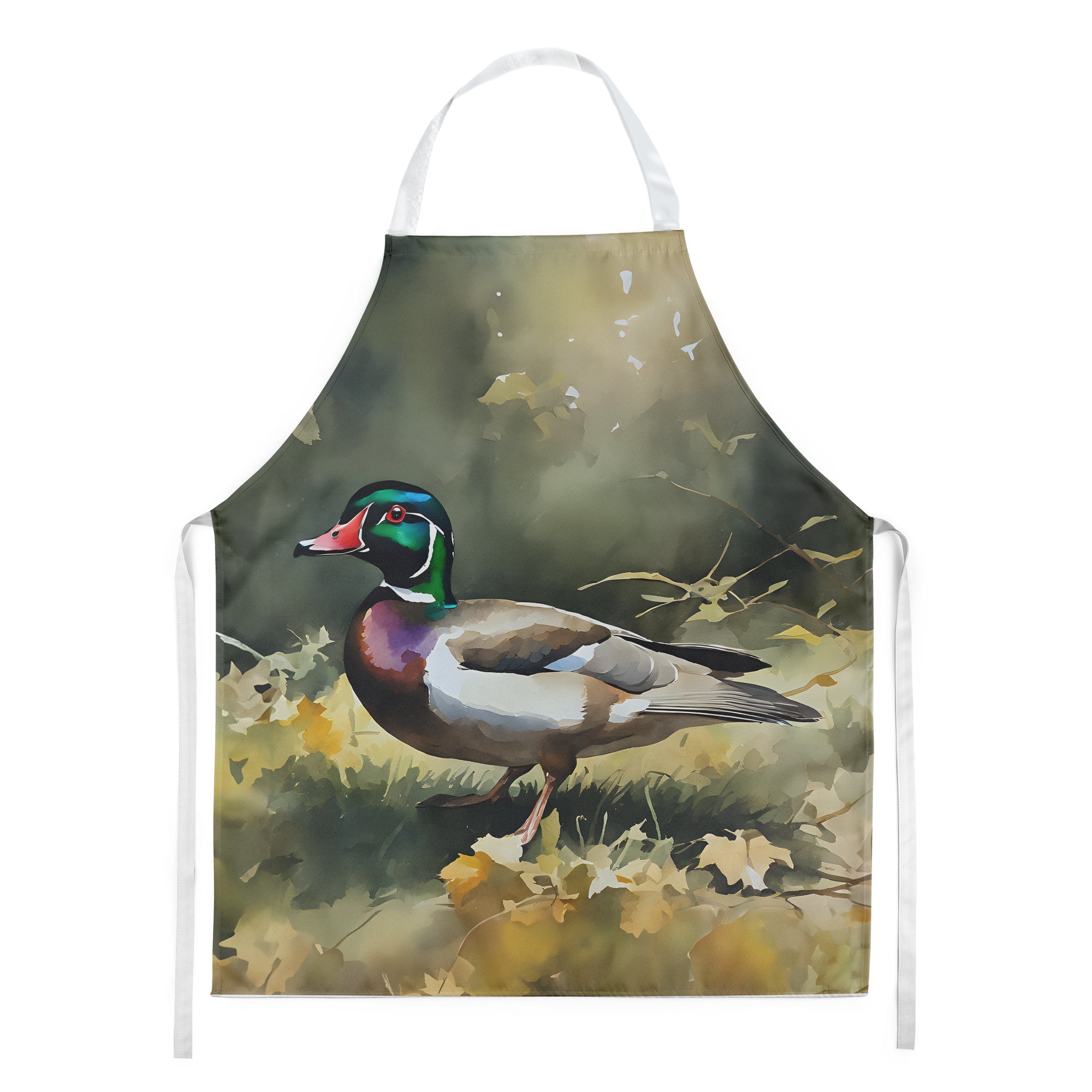 Wood Duck Apron Cooking Kitchen Server Baking Crafts Gardening for Adult Women Men, Unisex, Large, Multicolor